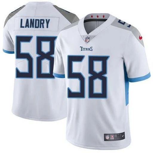 Men Tennessee Titans #58 Harold Landry Nike White Vapor Limited NFL Jersey